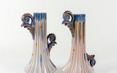 Pair of German Ceramic Art Deco Vases