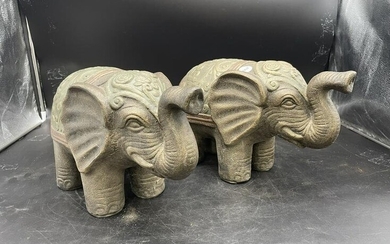 Pair of Oriental Style Elephants