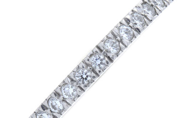 Pave-set diamond half eternity ring, by Tiffany & Co.