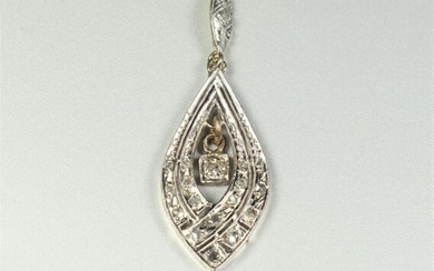 Pendant in platinum (850/oo) and 18K (750/oo) white gold forming...