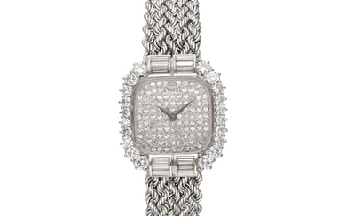 Piaget Reference 4919 E 22 | A white gold and diamond-set bracelet watch, Circa 1990
