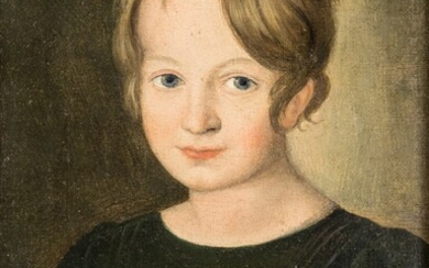 Pittore degli inizi del XIX secolo (0 - 0) Ritratto di bambina olio su tela cm 40x29 - con la cornice: cm 52,5x41,5