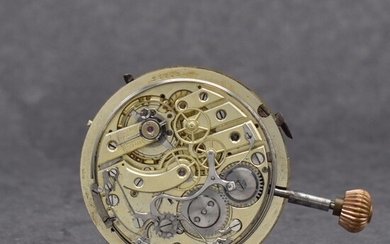 Pocket watch movement with 1/4-hour-repetition & chronograph, Switzerland...