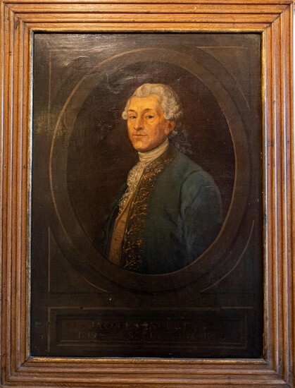 Portrait d'un gentleman fin du 18e siècle huile sur toile cm 105x74
