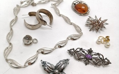 Qty of silver jewellery inc Niels Erik From (Denmark) silver...