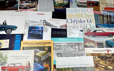 Quantity of American Vehicle Sales Brochures Offered without reserve