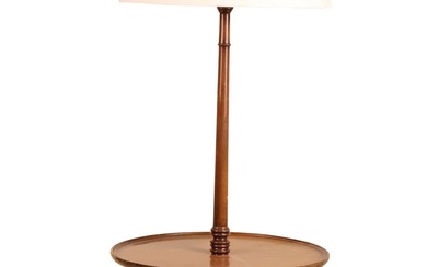 Queen Anne Style Mahogany Dish-Top Floor Lamp
