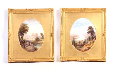 RAYMOND RUSHTON A FINE PAIR OF ROYAL WORCESTER GREEK AND...