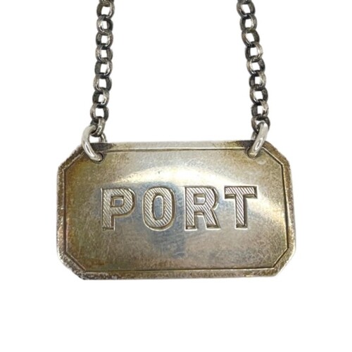 Rare Scottish Silver 'Port' Label. 5 g. Glasgow 1888, Robert...