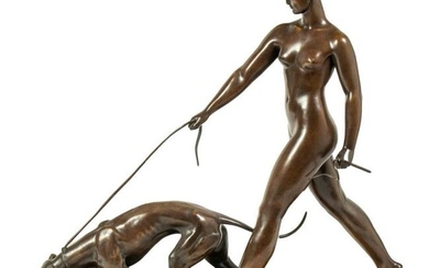 Raymond Rivoire (1884-1966) Nude Bronze Sculpture