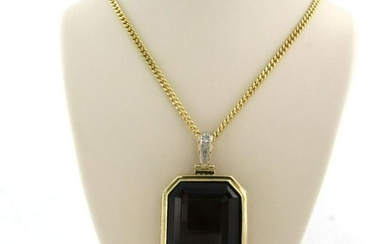 Retro Modern necklace with smoky quartz with modern