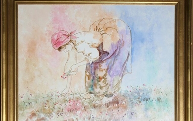 Richard Shepard, Picking Flowers, Oil Painting