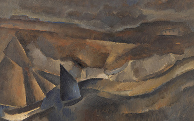 Rodolphe T. BOSSHARD 1889- 1960 Paysage (Voiliers sur la côte) - circa 1920