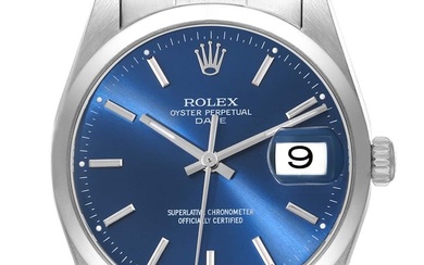 Rolex Date Blue Dial Smooth
