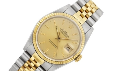 Rolex Gentleman's Stainless Steel and Gold 'DateJust' Wristwatch, Ref. 6233