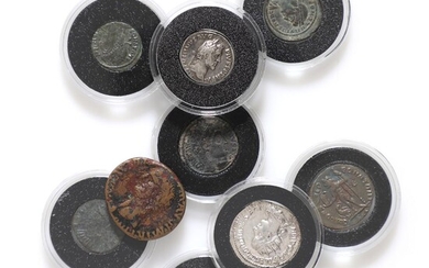 Roman Empire, coll. of coins, incl. Antoninus Pius, 138–161, Denarius, COS IIII,...