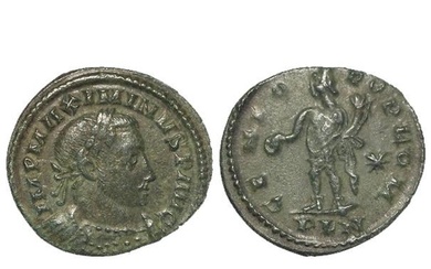 Roman Imperial: Maximianus AE Follis or Antoninianus of Lond...