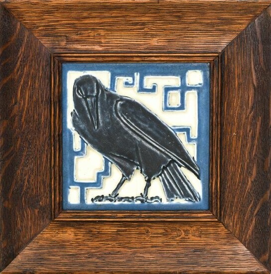 Rookwood Pottery Arts & Crafts Ceramic Raven Tile