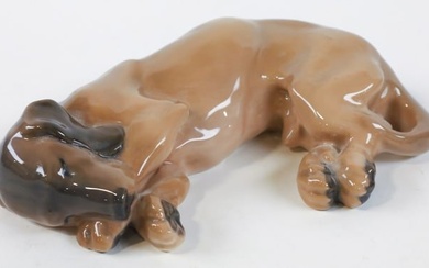 Royal Copenhagen Sleeping Dachshund Figurine