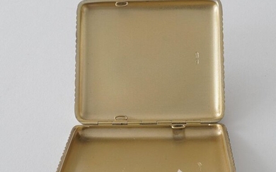 Russian silver cigarette case, Saint Petersburg, 835, 1910-17, slightly damaged, appr. 196 grams