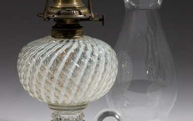 SHELDON SWIRL KEROSENE FOOTED FINGER LAMP