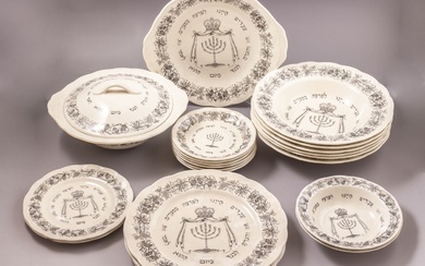Set of Porcelain Tableware for Passover, England