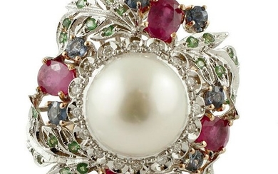 South Sea Pearl, Diamonds, Rubies, Sapphires