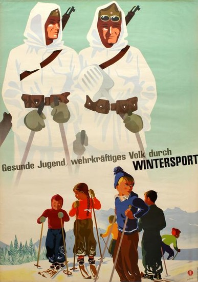 Sport Poster Youth Winter Sport Ski Skiing Switzerland