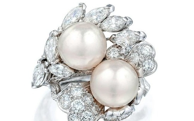 Sterle Cultured Pearl and Diamond Ring