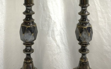 Sterling Silver DIAMOND PRINCESS Candlestick Lamps