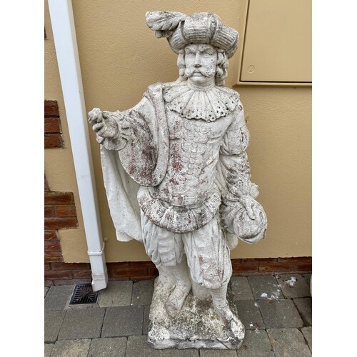 Stone statue of a Venice Merchant {142 cm H}.