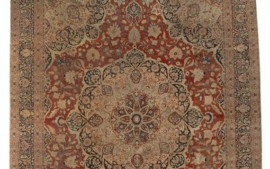 TABRIZ RUG: 9’1” X 13’1” Late 19th to Early 20th Century