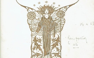 TWO ORIGINAL GILT DRAWINGS FROM ELFIN SONG: A BOOK OF VERSE AND PICTURES BY FLORENCE HARRISON