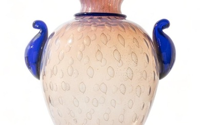 Tall Murano Art Glass Hand Blown Vase