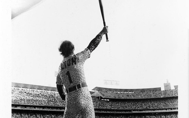 Terry O'Neill (British, 1938-2019) Elton John, Dodgers Stadium, 1975, printed...