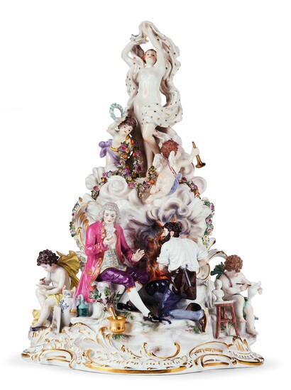 “The Making of Porcelain” - A Very Rare and Historically Important Group of Figures