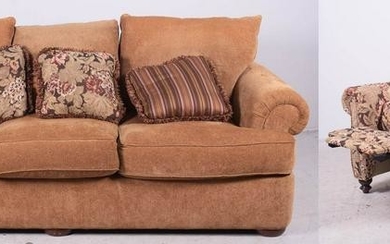 Thomasville upholstered sofa and lounge chair
