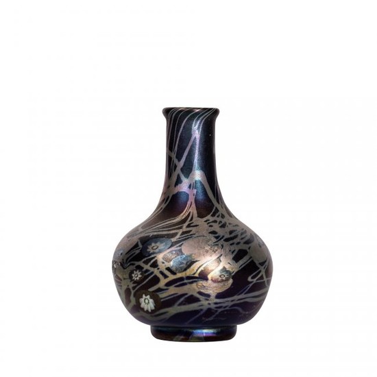 Tiffany Favrile and Millifiore Glass Cabinet Vase