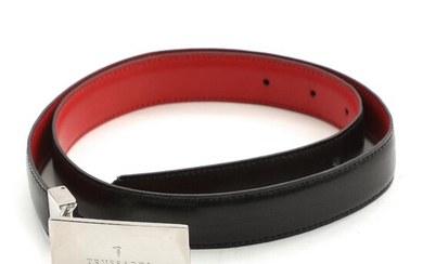 NOT SOLD. "Trussardi" reversible belt of leather, steel coloured buckle. L. 90 cm. – Bruun Rasmussen Auctioneers of Fine Art