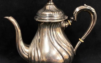 Turn of the Century German .830 Silver Teapot