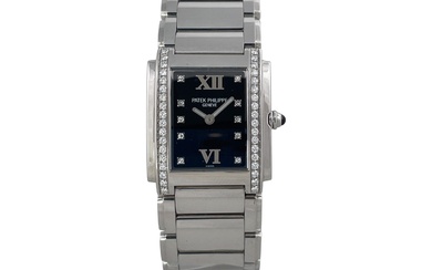 Twenty~4 A fine, elegant Geneva ladies' wristwatch with diamond indexes and...