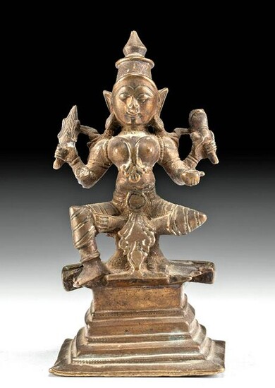 Two 19th C. Indian Brass Figures - Lakshmi
