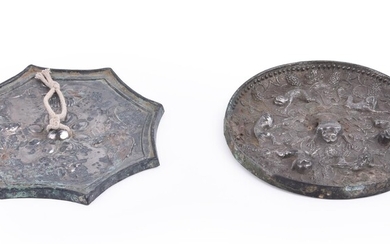 Two Chinese silvered bronze mirrors