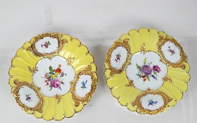 Two Meissen Germany Cabinet Plates