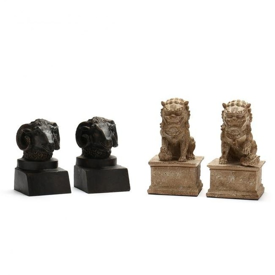 Two Pairs of Decorative Figural Book Ends