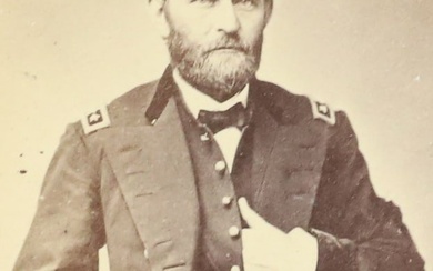 ULYSSES S. GRANT CDV, MOURNING BAND FOR LINCOLN