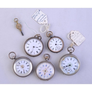 Unsigned, Silver open face pocket watch