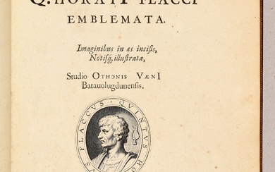 VAN VEEN, Otto Q. Horatii Flacci Emblemata, imaginibusque in aes incisis, notisque illustrata. Antwerp H....