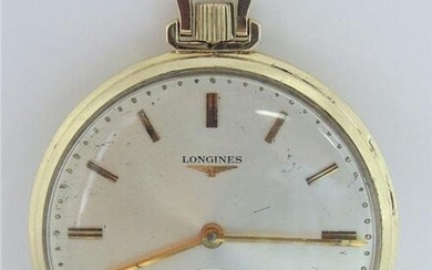 Vintage 14K Gold LONGINES Mens Pocket watch c.1970s Cal 550 Good Cond* SERVICED