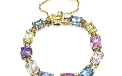 Vintage Multi-Colored Sapphire Bracelet